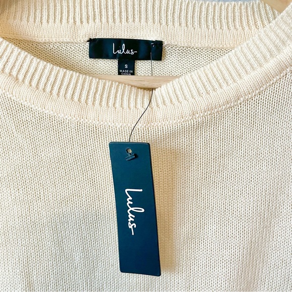Lulu’s Cream Light Weight Sweater New With Tags - Picture 2 of 4